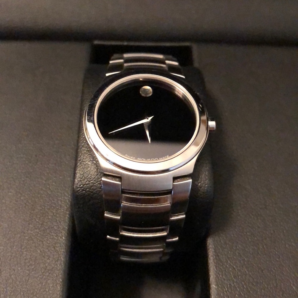 Movado watch black face